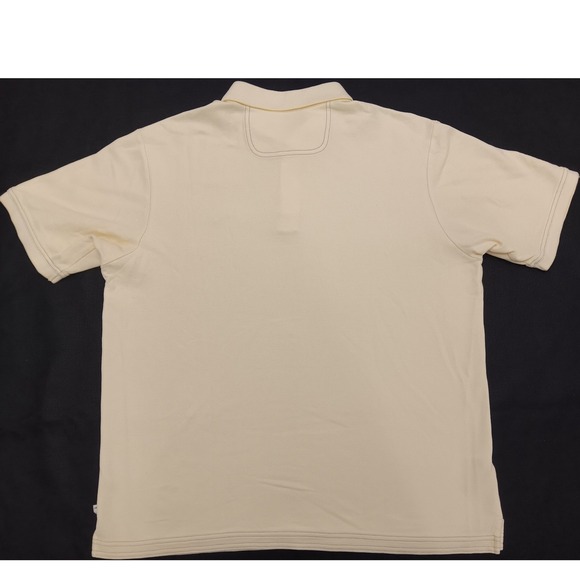 Tommy Bahama Men's Cotton Polo Shirt Large Pale Yellow Short Sleeve Marlin - Picture 11 of 11